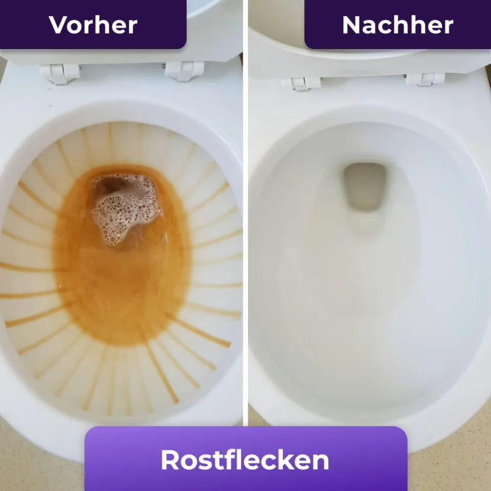FizzClean Ergebnis – Rost und Flecken verschwunden
