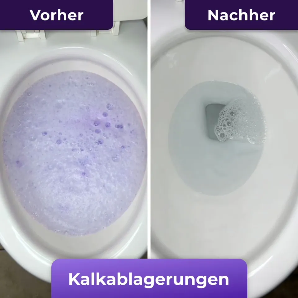 FizzClean Kalk entfernt – makellos saubere Toilette